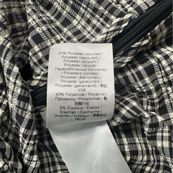 Ganni Rucked Check Plaid Top Blouse - Picture 15 of 16